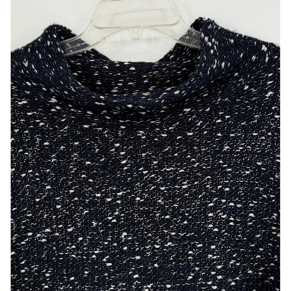 N Y & Co 7th Ave 2-in-1 Layered Look Metallic Knit Sweater L Preppy Office Y2k - Picture 6 of 15